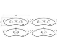 Brembo P 37 004 Bremsbelagsatz, Scheibenbremse - (4-teilig)