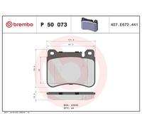 Bremsbelagsatz BREMBO P 50 073X, Xtra, Vorne