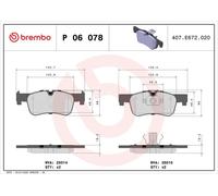 BREMBO Bremsbelagsatz, Scheibenbremse P 06 078 für BMW