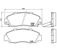 BREMBO Bremsbelagsatz, Scheibenbremse P 28 026 für ROVER HONDA