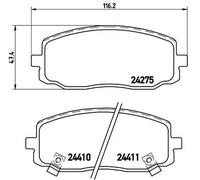 BREMBO Bremsbelagsatz, Scheibenbremse P 30 032 für KIA HYUNDAI