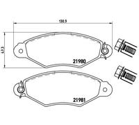Bremsbeläge P 61 098 BREMBO für CITROËN PEUGEOT FIAT