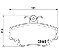 BREMBO Bremsbelagsatz, Scheibenbremse P 68 038 für RENAULT PEUGEOT DACIA ALPINE