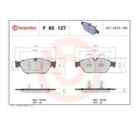 Brembo Bremsbelagsatz, Scheibenbremse PRIME LINE P 85 127