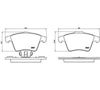 Brembo P 85 106 Bremsbelagsatz für VW MULTIVAN T5 TRANSPORTER T5 7HM 7HN 7HF