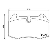 BREMBO Bremsbeläge Vorne für BMW 7er (E38) 8er (E31)