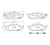 Brembo P 50 039 Bremsbelagsatz, Scheibenbremse - (4-teilig)