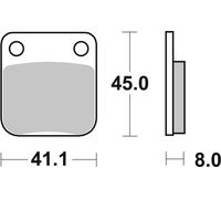 BREMBO Bremsbelagsatz, Scheibenbremse vorne rechts links Blau für KAWASAKI MOTORCYCLES DAELIM HONDA SUZUKI MASH 07HO0906