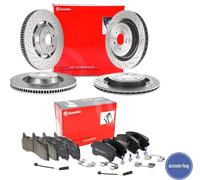 BREMBO BREMSENSET KOMPLETT WK VORNE & HINTEN MERCEDES AMG C63 S W205 476PS 510PS