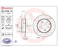BREMBO Bremsscheibe hinten rechts links Gelocht 284mm für HYUNDAI KIA (DYK) (BEIJING) 08.A708.1X