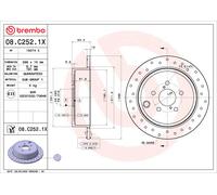 Bremsscheibe Hinterachse Brembo 08.C252.1X