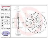 Brembo Bremsscheibe 09.7880.1S – geschlitzt – 2er Set
