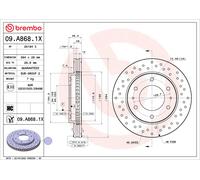 BREMBO Bremsscheibe vorne rechts links Gelocht 294mm für MITSUBISHI FIAT 09.A868.1X