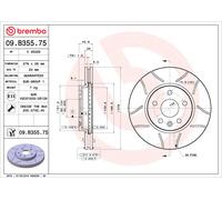 BREMBO Bremsscheibe 09b35575 Geschlitzt 276mm 26mm für Opel CHEVROLET (SGM) GMC Vaughall