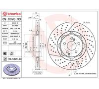 BREMBO Bremsscheibe hinten rechts links innenbelüftet 360mm für MERCEDES-BENZ 09.C826.33