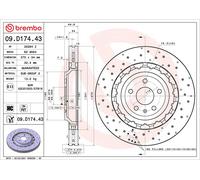 BREMBO Bremsscheibe vorne rechts links 370mm für AUDI 09.D174.43