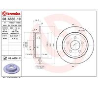 BREMBO Bremsscheibe COATED DISC LINE hinten rechts links voll 285mm für JEEP 08.A636.11