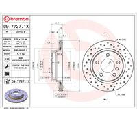 BREMBO Bremsscheibe hinten rechts links Gelocht 276mm für DE LA CHAPELLE BMW (BRILLIANCE) 09.7727.1X