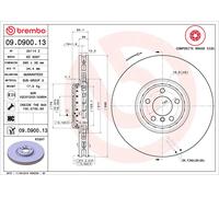 BREMBO Bremsscheibe TWO-PIECE DISCS LINE vorne rechts innenbelüftet 395mm für BMW 34116789070 09.D900.13