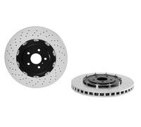 BREMBO Bremsscheibe TWO-PIECE FLOATING DISCS LINE vorne rechts links Gelocht/innenbel. 390mm für NISSAN 4020662B0A 09.B386.33