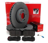 BREMBO Bremsscheiben Ø 318mm + Beläge Sensor für MERCEDES W205 S205 C/A205 vorne