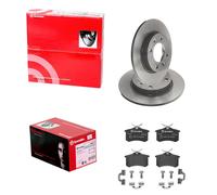 brembo BREMSSCHEIBEN 247mm + BELÄGE HINTEN passend für PEUGEOT 307 1007 PARTNER