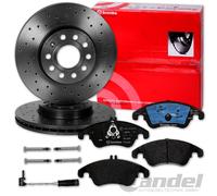 brembo BREMSSCHEIBEN 344mm Gelocht + BELÄGE VORNE für MERCEDES SLC SLK R172