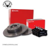 Brembo Bremsscheiben + Beläge HINTEN Ø 249mm Citroen C4 Peugeot 307 CC/SW/Break