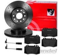 brembo BREMSSCHEIBEN + BELÄGE VORNE für MERCEDES C-KLASSE W203 S203 + SLK R171