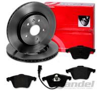 brembo BREMSSCHEIBEN + BELÄGE VORNE für VW GOLF 6 GTI R SCIROCCO A3 S3 8P LEON