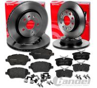 brembo BREMSSCHEIBEN + BELÄGE VORNE + HINTEN passend für FORD FIESTA 6 VI MK6