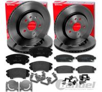 brembo BREMSSCHEIBEN + BELÄGE VORNE + HINTEN passend für OPEL ZAFIRA C TOURER