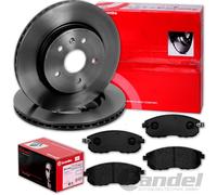 brembo BREMSSCHEIBEN + BELÄGE VORNE passend für NISSAN TIIDA C11 SC11 + CUBE Z12