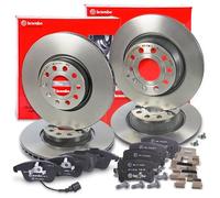 Brembo Bremsscheiben +Bremsbeläge vorne+hinten [Hersteller-Nr. 40436506] für Audi, Seat, VW