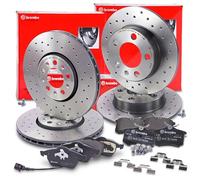 Brembo Bremsscheiben + Bremsbeläge vorne+hinten [Hersteller-Nr. 40438463] für Audi, Seat, Skoda, VW