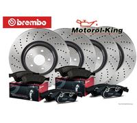 Brembo Bremsscheiben gelocht + Beläge für W176 W246 C117 X117 X156 VA+ HA