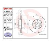 BREMBO Bremsscheiben vorne für Ford Focus III Turnier C-Max II 1.0 EcoBoost 1.6