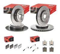 brembo BREMSSCHEIBEN + XTRA BELÄGE passend für MERCEDES C-KLASSE W203 + SLK R171