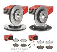 brembo BREMSSCHEIBEN + XTRA BELÄGE passend für MERCEDES W176 W246 C117 X117 X156