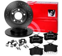 brembo GELOCHTE BREMSSCHEIBEN + BELÄGE HINTEN für VW GOLF 4 POLO 6R 9N BEETLE