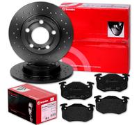 Brembo Gelochte Bremsscheiben + Beläge Hinten Passend Für Peugeot 106 206 306 Bremsscheibe: A.b.s.: 16876 Abakus: 23104040 Abakus: 231040402 Aisin: