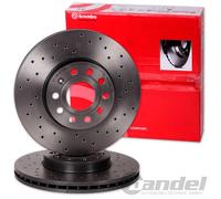 BREMBO gelochte BREMSSCHEIBEN HINTEN für AUDI A3 VW GOLF 5 6 SCIROCCO SKODA