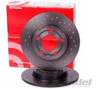 BREMBO gelochte BREMSSCHEIBEN HINTEN passend für OPEL ASTRA H G CORSA C ZAFIRA