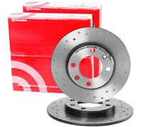 Brembo Gelochte Sport Bremsscheiben 247mm Hinten Passend Für Peugeot 106 206 306 Bremsscheibe: A.b.s.: 16876 Abakus: 23104040 Abakus: 231040402 Ais
