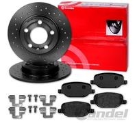brembo GELOCHTE SPORT-BREMSSCHEIBEN + BELÄGE HINTEN für ALFA 159 BRERA SPIDER