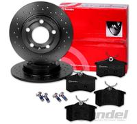 brembo GELOCHTE SPORT-BREMSSCHEIBEN + BELÄGE HINTEN für AUDI A4 B6 B7 SEAT EXEO