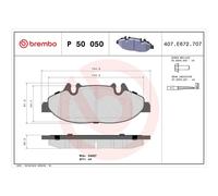 BREMBO Bremsbeläge Vorne für MERCEDES VIANO (W639) VITO / (W639)