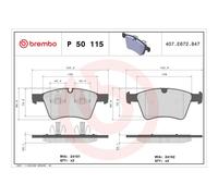 1x Brembo Bremsbelagsatz u.a. für Mercedes GL-Klasse 164G GL M-Klasse | 810239