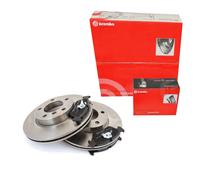 BREMBO Satz Bremsen Bremsscheiben belüftet vorne + Bremsbeläge für Mazda 6