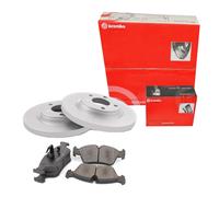 BREMBO Satz Bremsen Bremsscheiben Voll hinten + Bremsbeläge für Opel Astra H